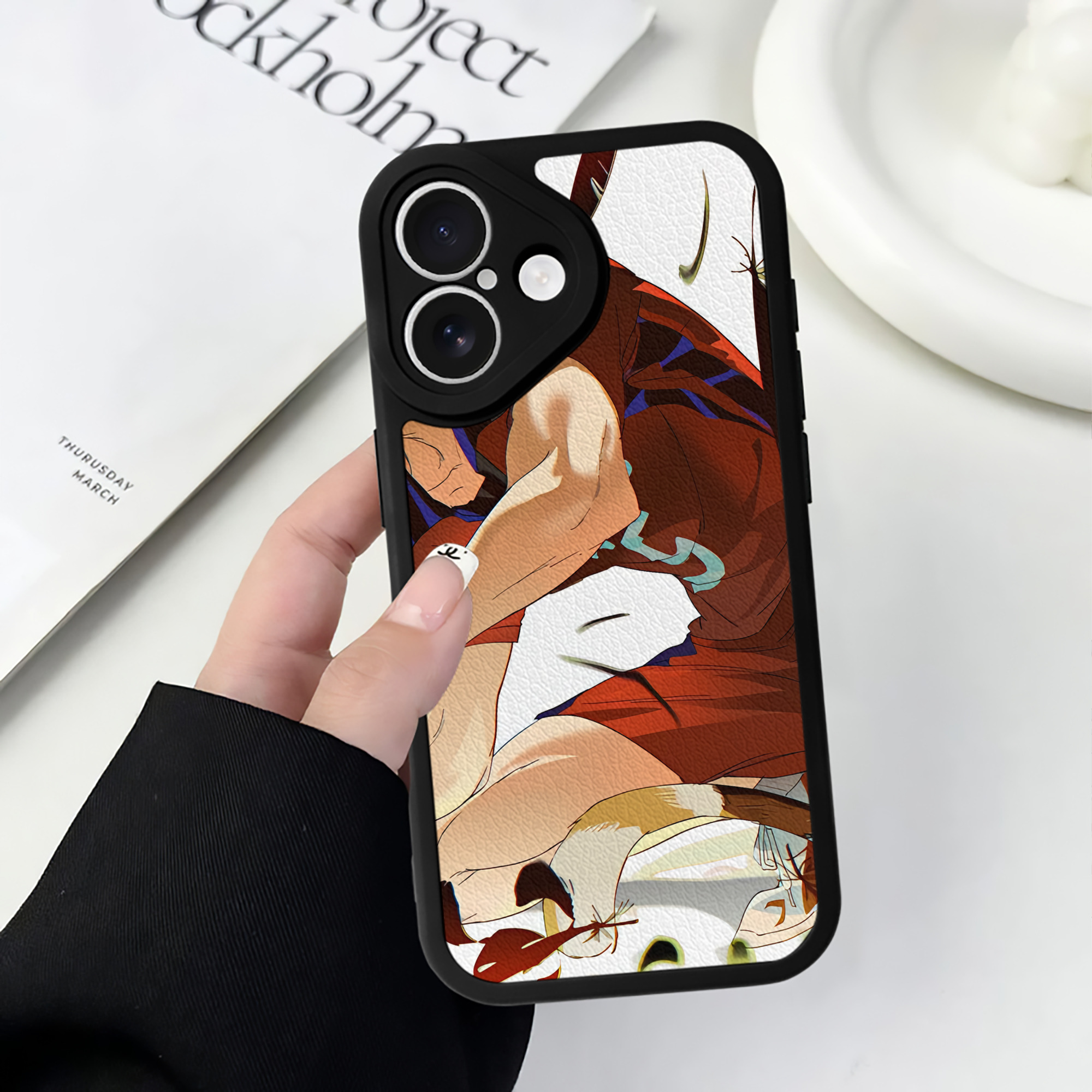 （画像用） ハイキュー!! Haikyu!! 【iPhone 16シリーズ対応】シリコンスマホケース（レザー調） 材質：シリコン
